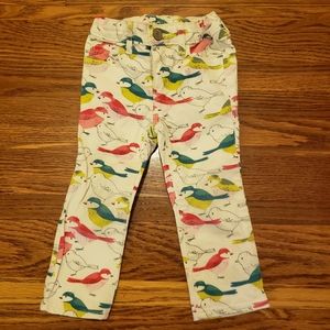 HTF Baby Gap White Bird Print Denim Jeans